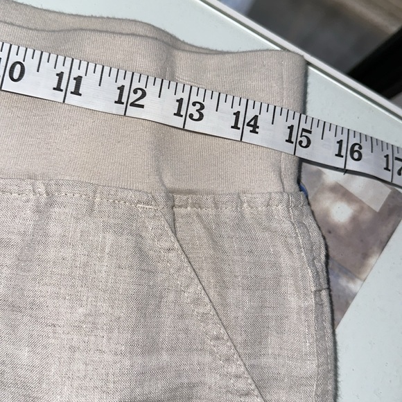 Allen Allen USA Linen Cropped Wide Leg Pant - Picture 5 of 10